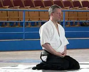 Zazen, sitting meditation.