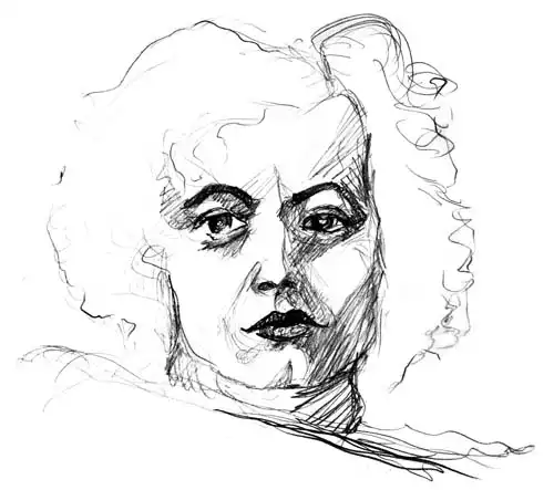 Portrait. Drawing from the 1980s by Stefan Stenudd.