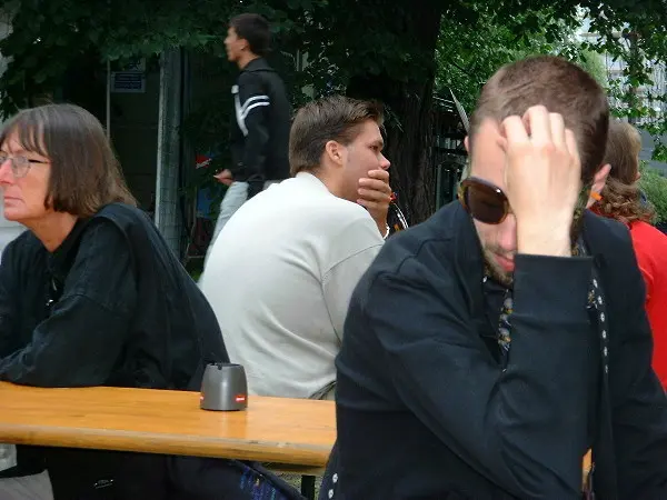 Folks at a festival. Photo: Stefan Stenudd.