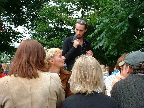 Folks at a festival. Photo: Stefan Stenudd.