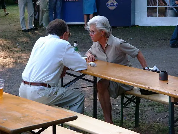 Folks at a festival. Photo: Stefan Stenudd.