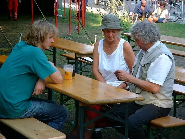 Folks at a festival. Photo: Stefan Stenudd.