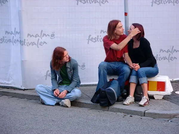 Folks at a festival. Photo: Stefan Stenudd.