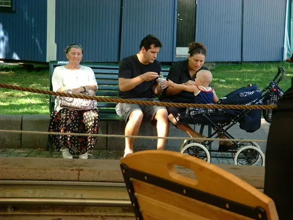 Folks at a festival. Photo: Stefan Stenudd.