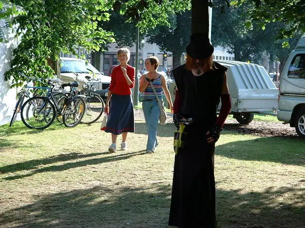 Folks at a festival. Photo: Stefan Stenudd.