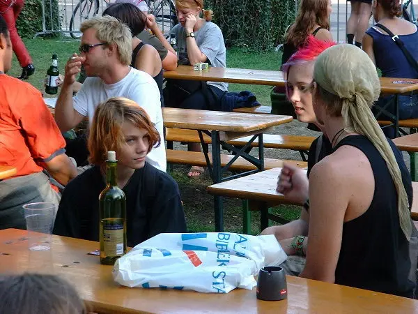 Folks at a festival. Photo: Stefan Stenudd.