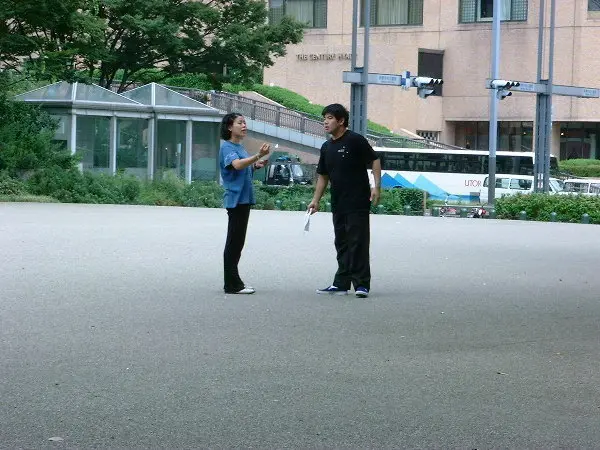 Shinjuku park actors. Photo by Stefan Stenudd.