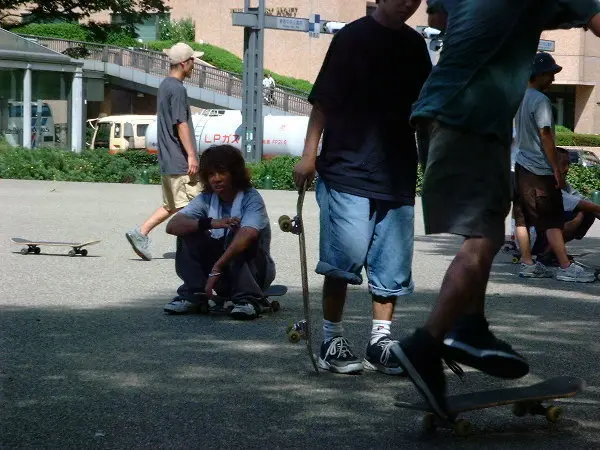 Shinjuku park skateboard. Photo by Stefan Stenudd.