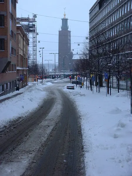 Snow on Christmas Day in Stockholm. Photo by Stefan Stenudd.