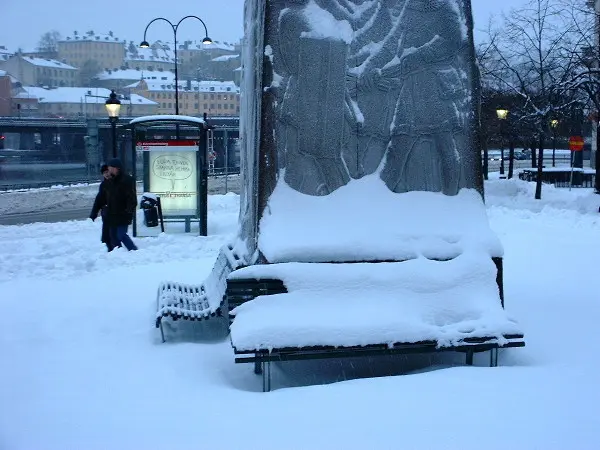 Snow on Christmas Day in Stockholm. Photo by Stefan Stenudd.