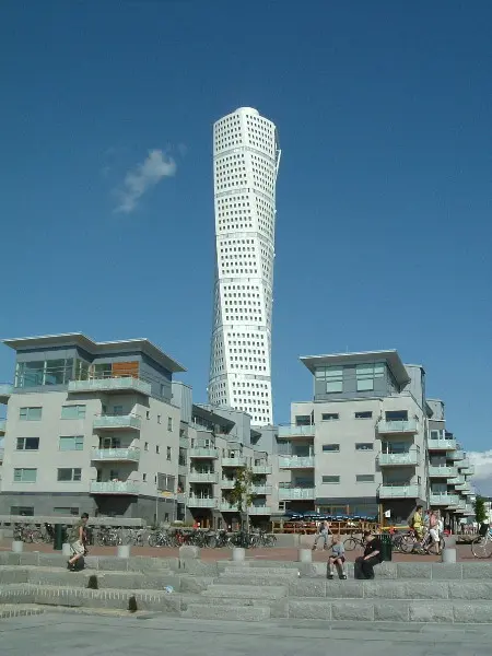 Turning Torso in Malm, Sweden. Photo by Stefan Stenudd.