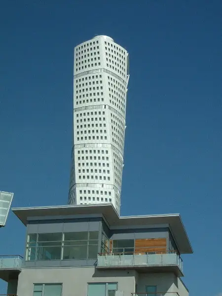 Turning Torso in Malm, Sweden. Photo by Stefan Stenudd.