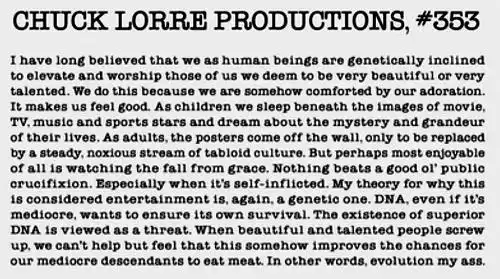 Chuck Lorre Vanity card 353.